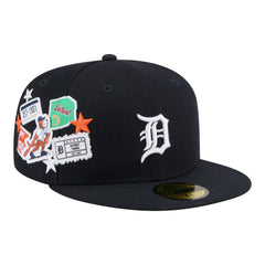 Detroit Tigers City Patch 59FIFTY Fitted Hat - Navy | New Era