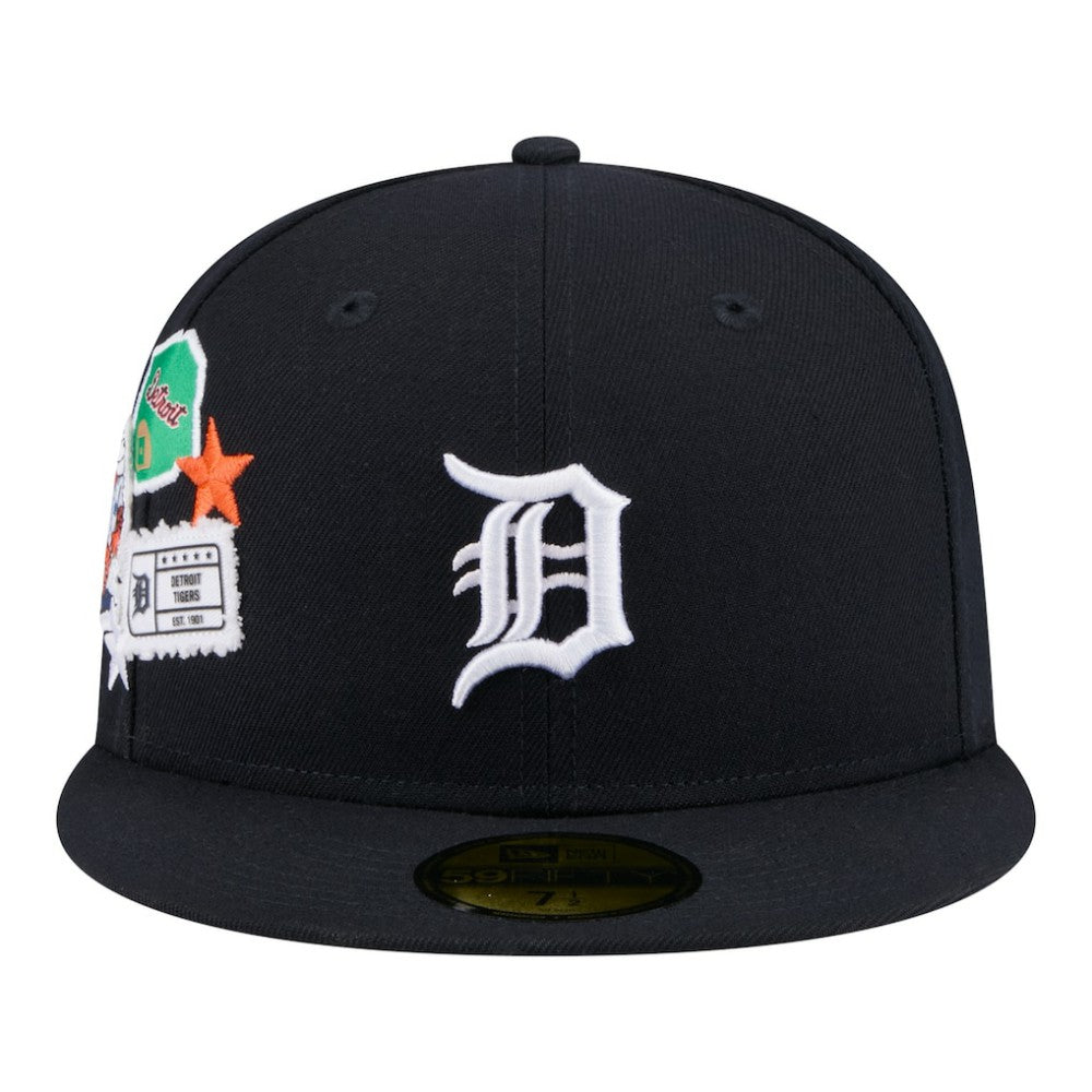 Detroit Tigers City Patch 59FIFTY Fitted Hat - Navy | New Era