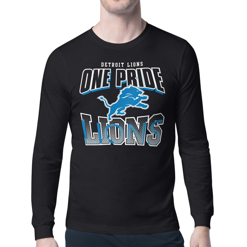 Detroit Lions Starter Comic Style Slogan Long Sleeve T-Shirt - Black sale