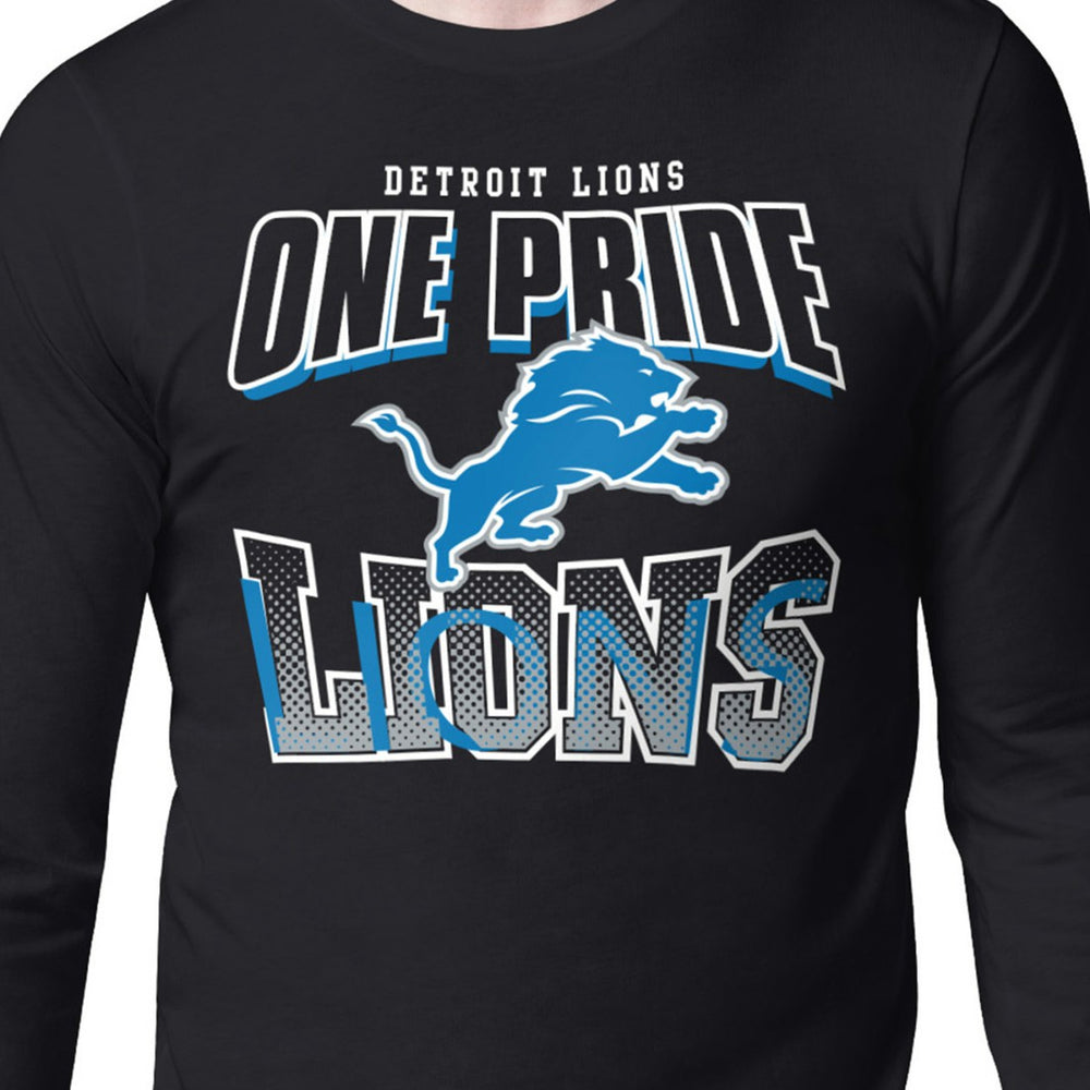 Detroit Lions Starter Comic Style Slogan Long Sleeve T-Shirt - Black sale