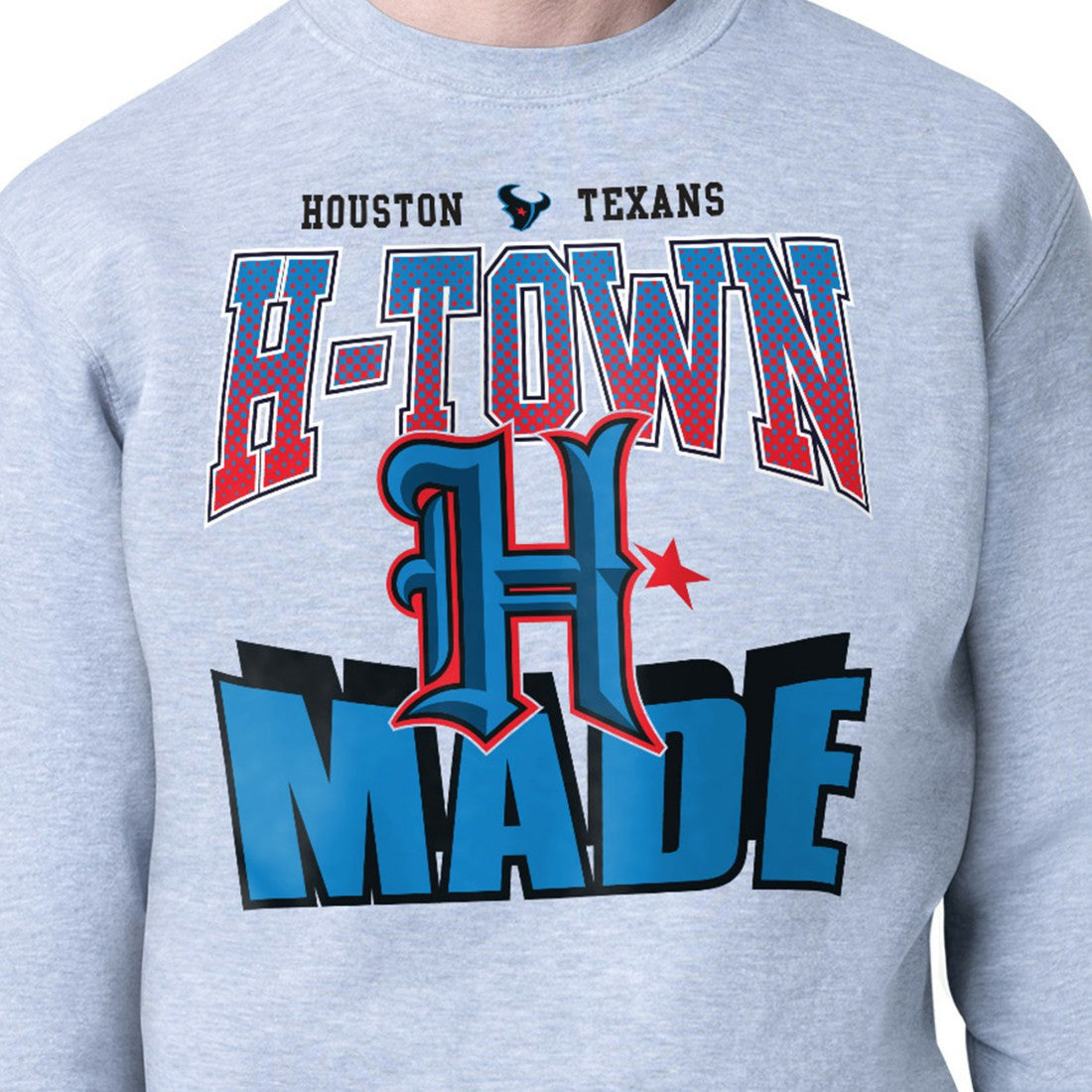 Houston Texans Starter Comic Style Sweatshirt - Gray for sale