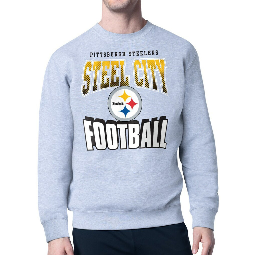 Pittsburgh Steelers Starter Comic Style Sweatshirt - Gray for sale