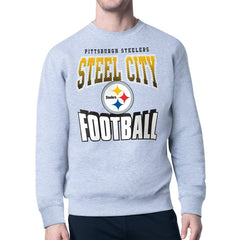 Pittsburgh Steelers Starter Comic Style Sweatshirt - Gray for sale