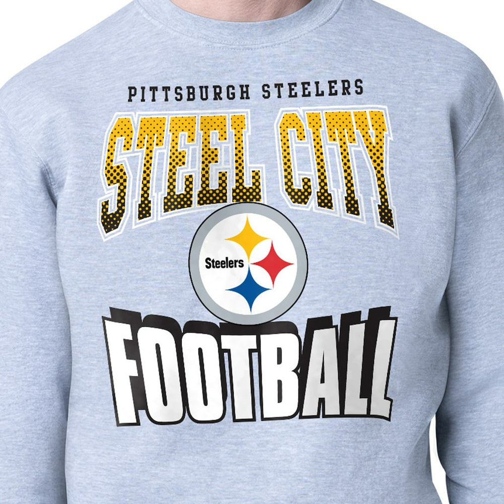 Pittsburgh Steelers Starter Comic Style Sweatshirt - Gray for sale