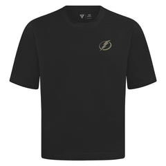 Tampa Bay Lightning Levelwear Copper Oversized Luxe Signature Knit T-Shirt Black