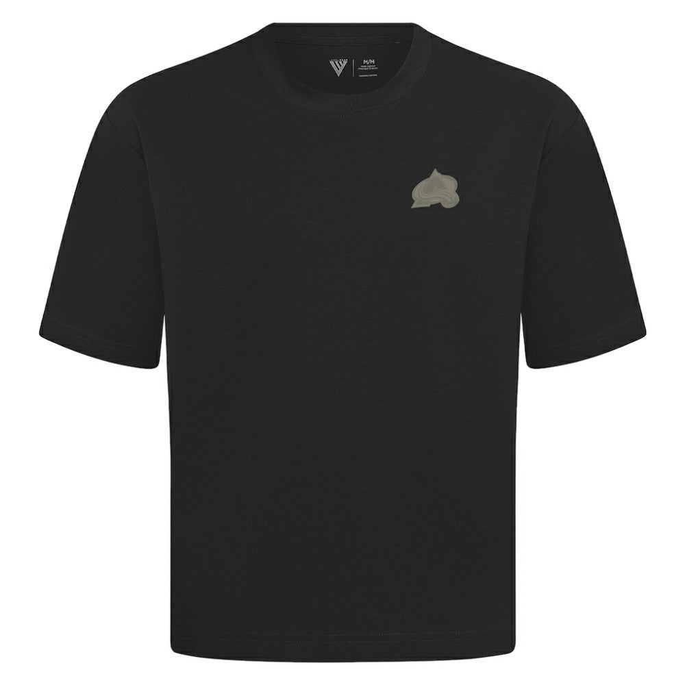 Colorado Avalanche Levelwear Copper Oversized Luxe Signature Knit T-Shirt Black
