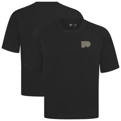 Philadelphia Flyers Levelwear Copper Oversized Luxe Signature Knit T-Shirt Black