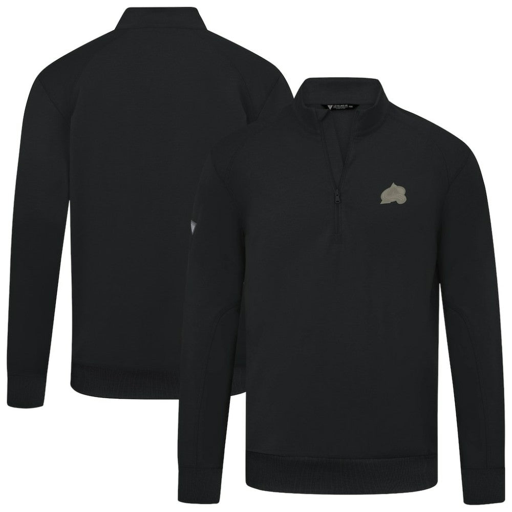 Colorado Avalanche Levelwear Copper Upright Quarter-Zip Pullover Black