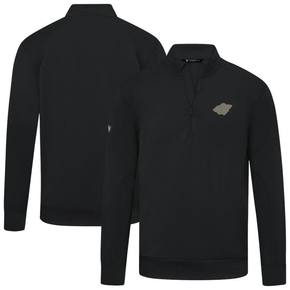 Minnesota Wild Levelwear Copper Upright Quarter-Zip Pullover Black
