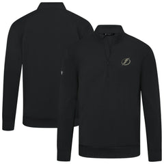 Tampa Bay Lightning Levelwear Copper Upright Quarter-Zip Pullover Black