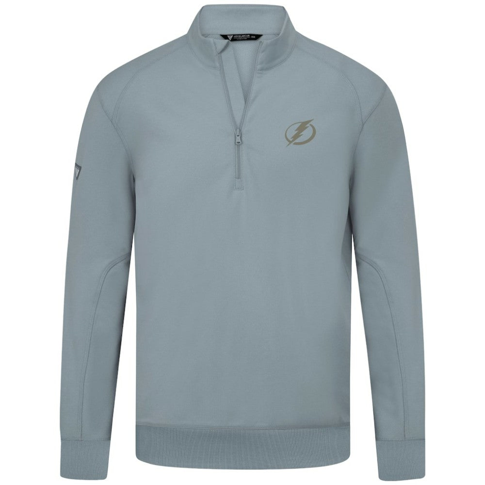 Tampa Bay Lightning Levelwear Copper Upright Quarter-Zip Pullover Gray