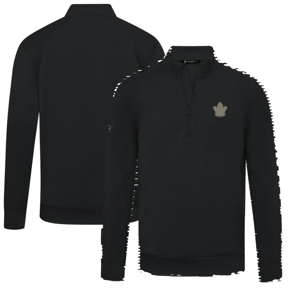 Toronto Maple Leafs Levelwear Copper Upright Quarter-Zip Pullover Black