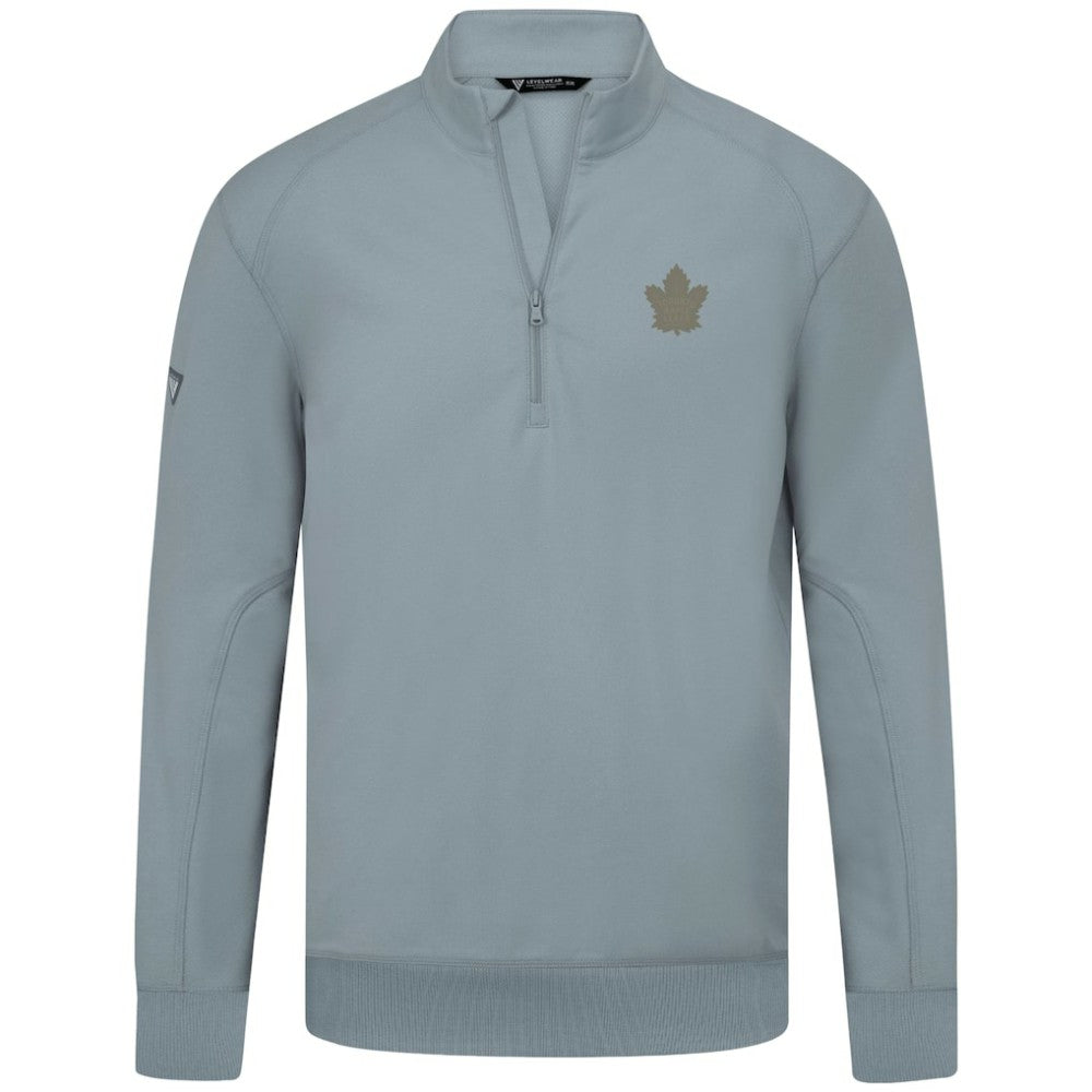 Toronto Maple Leafs Levelwear Copper Upright Quarter-Zip Pullover Gray