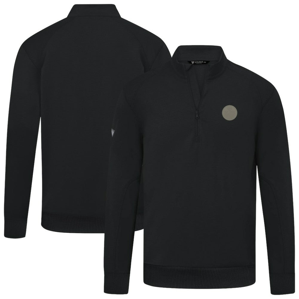 Edmonton Oilers Levelwear Copper Upright Quarter-Zip Pullover Black