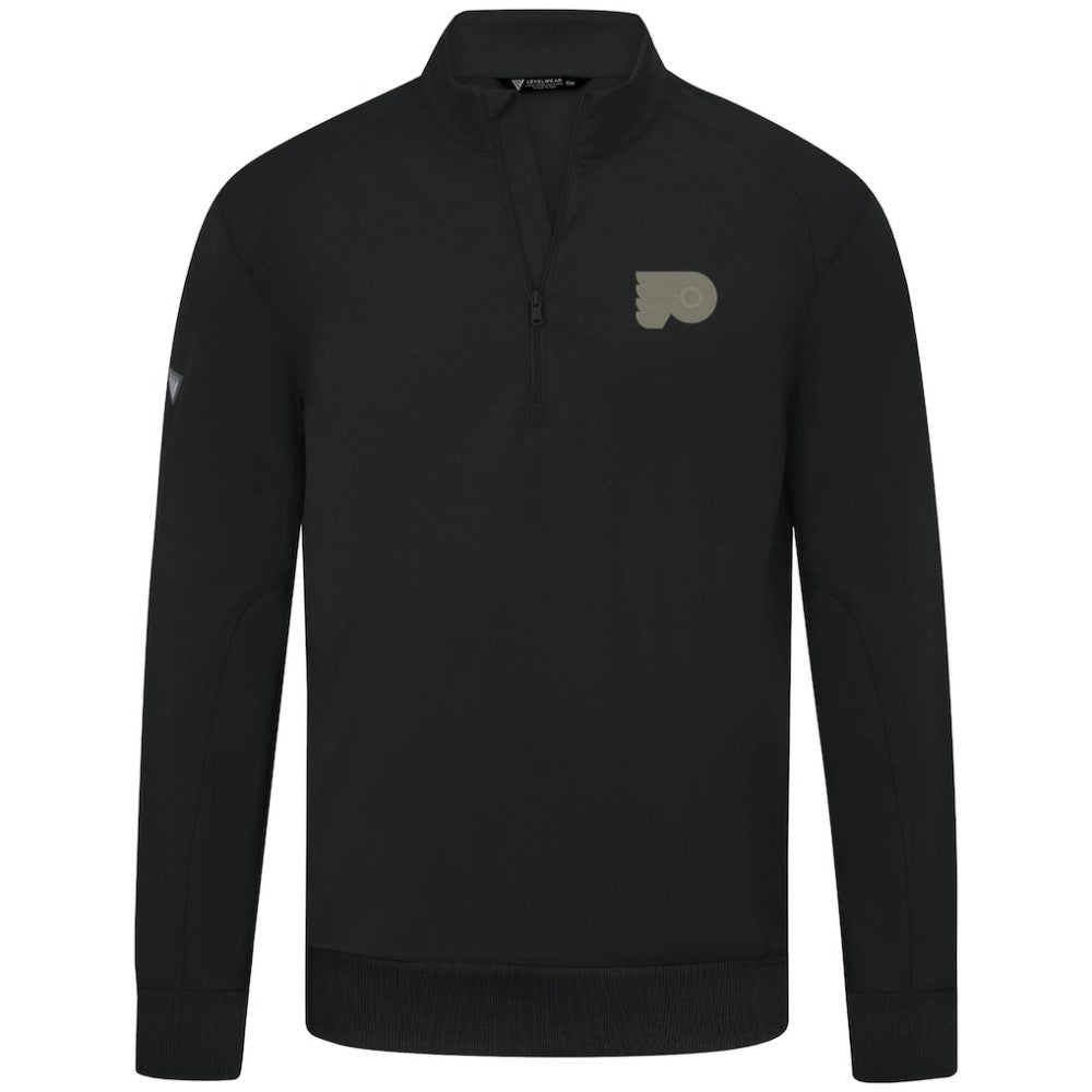 Philadelphia Flyers Levelwear Copper Upright Quarter-Zip Pullover Black