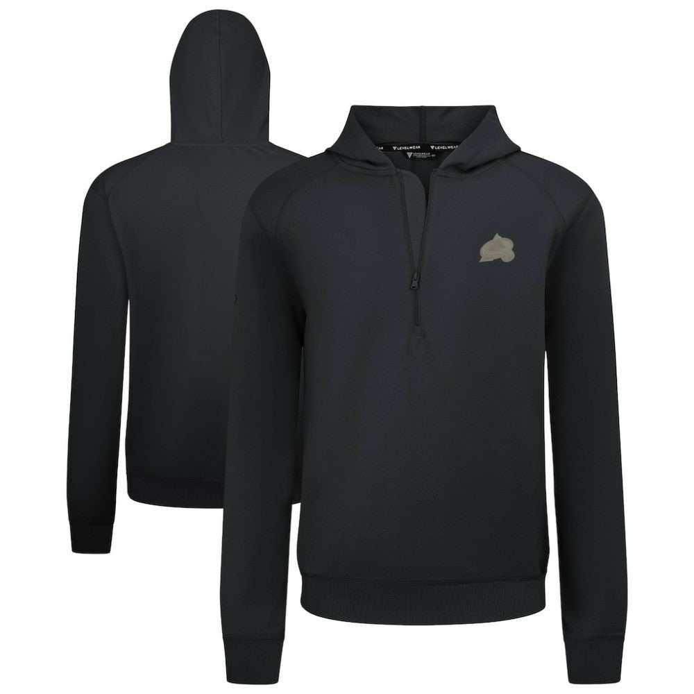 Colorado Avalanche Levelwear Technic Quarter-Zip Pullover Hoodie Black