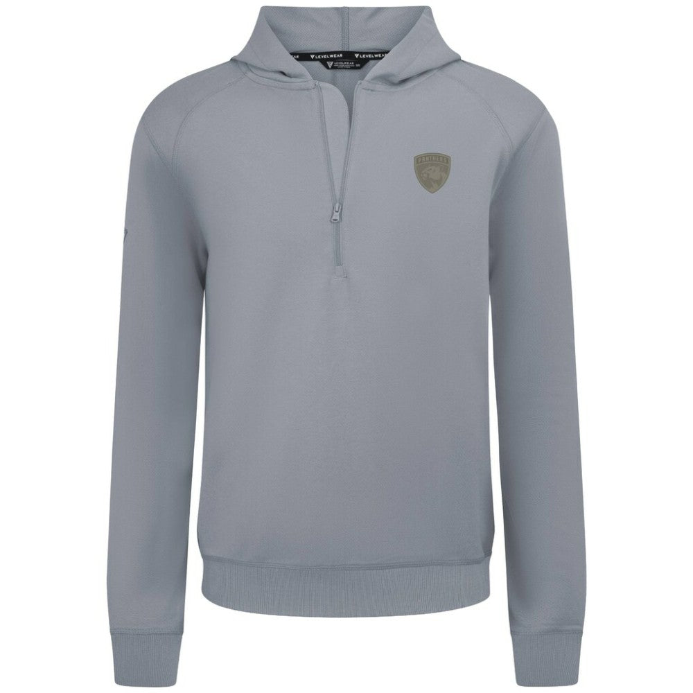 Florida Panthers Levelwear Technic Quarter-Zip Pullover Hoodie Gray