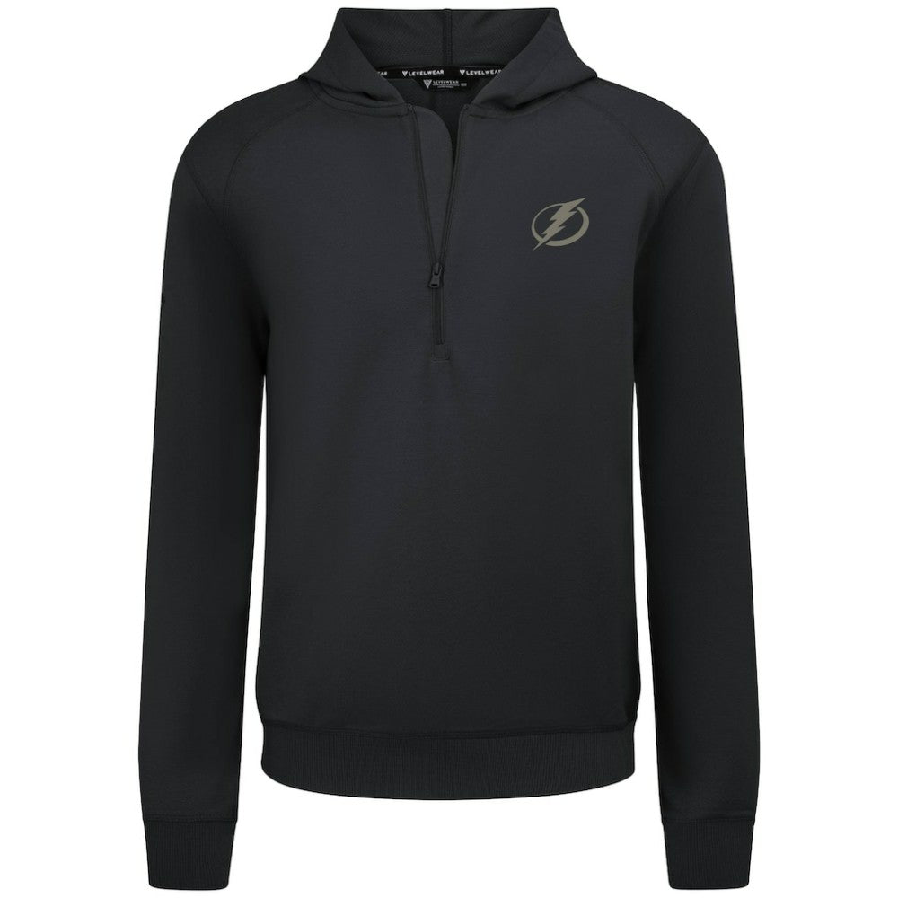 Tampa Bay Lightning Levelwear Technic Quarter-Zip Pullover Hoodie Black
