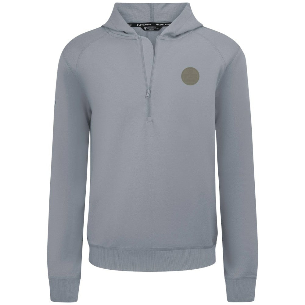 Edmonton Oilers Levelwear Technic Quarter-Zip Pullover Hoodie Gray