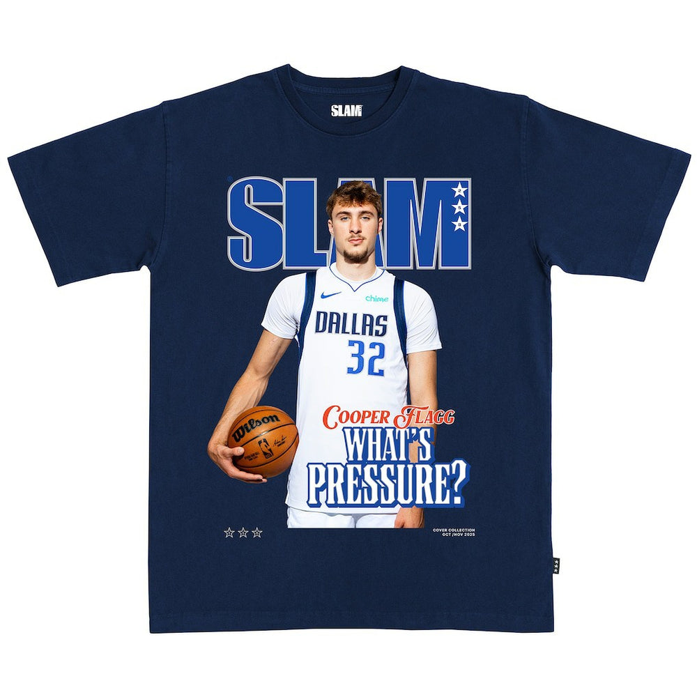 Cooper Flagg Dallas Mavericks SLAM Unisex Cover T-Shirt sale - Navy outlet
