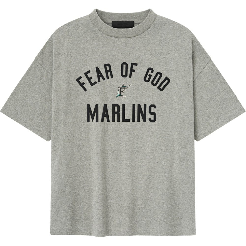 Florida Marlins Fear of God x MLB 90's Fit T-Shirt - Heather Gray