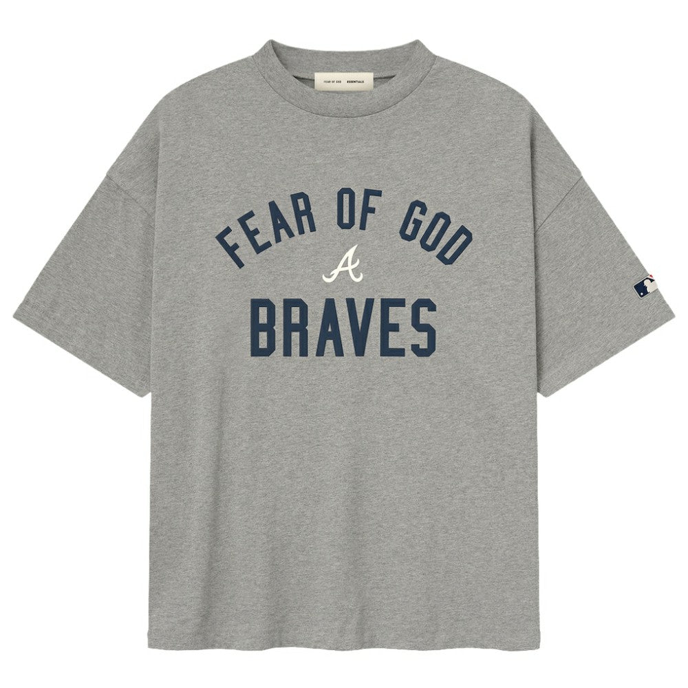 Atlanta Braves Fear of God x MLB 90's Fit T-Shirt - Heather Gray
