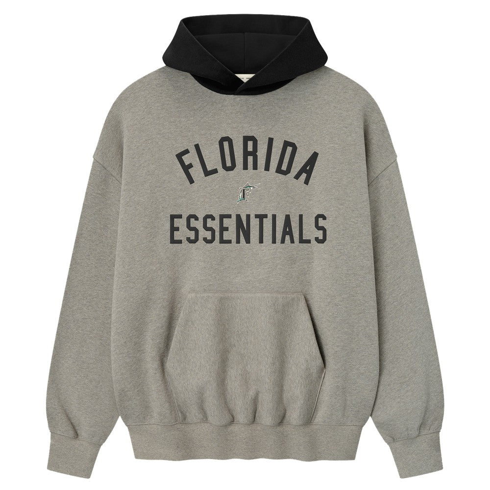 Florida Marlins Fear of God x MLB Sport Fit Hoodie - Warm Heather Gray/Black