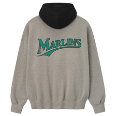 Florida Marlins Fear of God x MLB Sport Fit Hoodie - Warm Heather Gray/Black