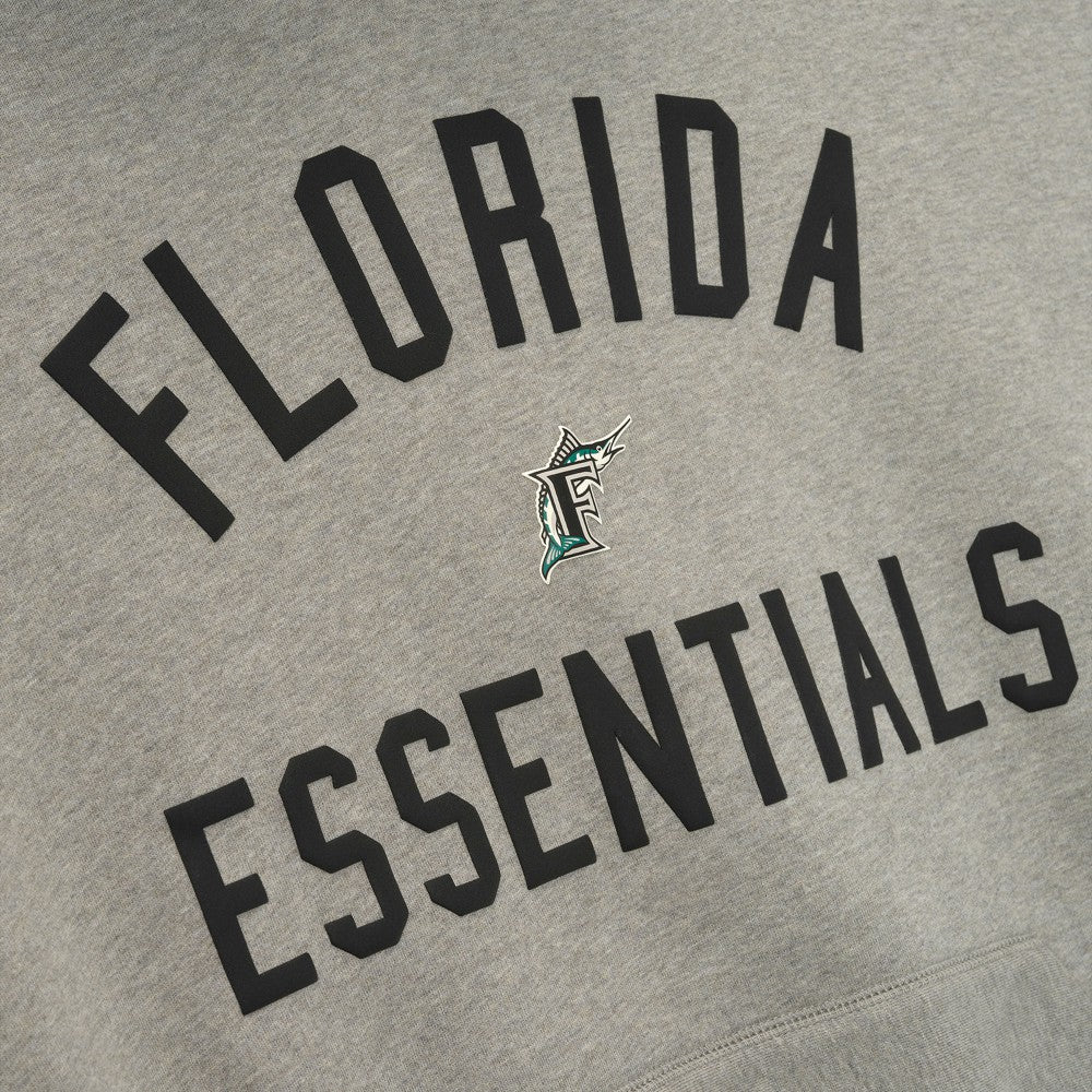 Florida Marlins Fear of God x MLB Sport Fit Hoodie - Warm Heather Gray/Black