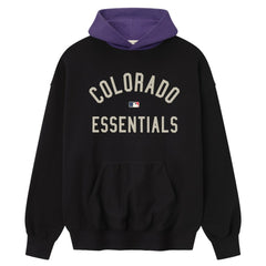 Colorado Rockies Fear of God x MLB Sport Fit Hoodie - Heather Black/Purple