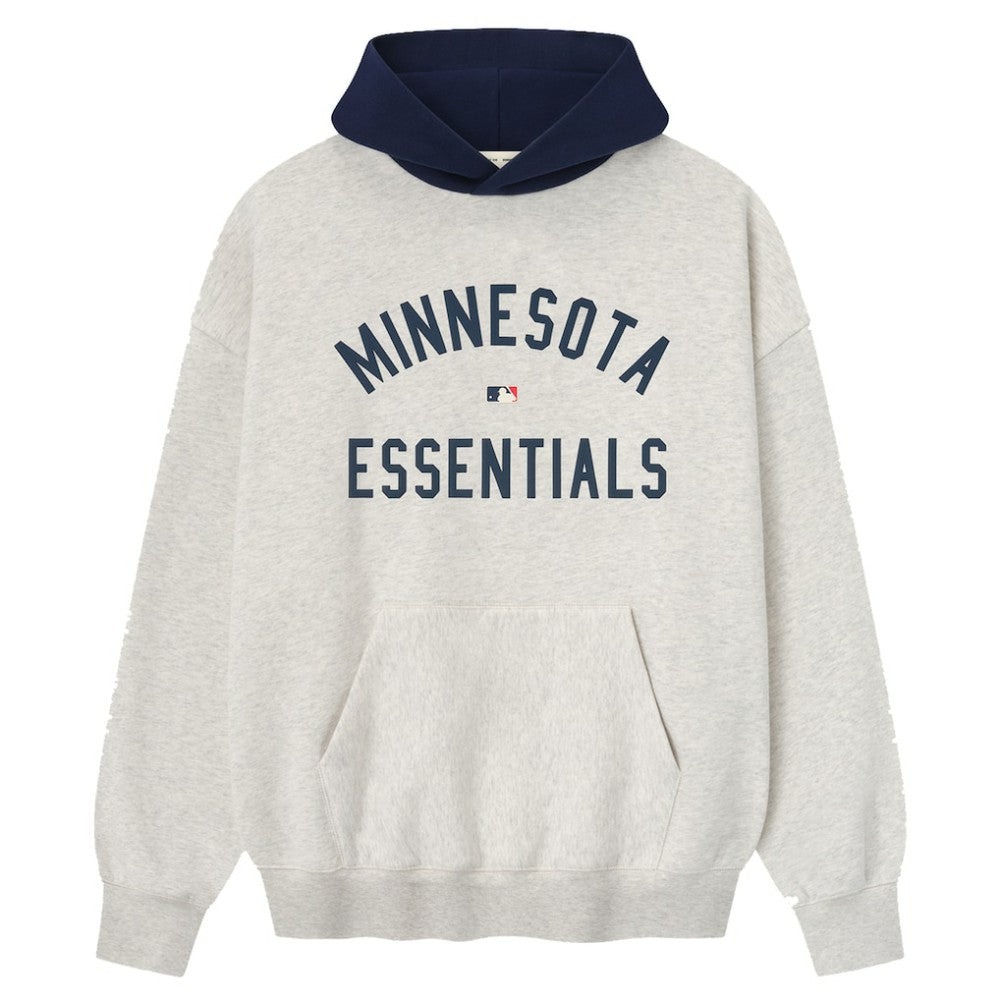 Minnesota Twins Fear of God x MLB Sport Fit Hoodie - Light Heather Gray/Navy
