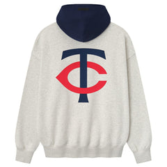 Minnesota Twins Fear of God x MLB Sport Fit Hoodie - Light Heather Gray/Navy