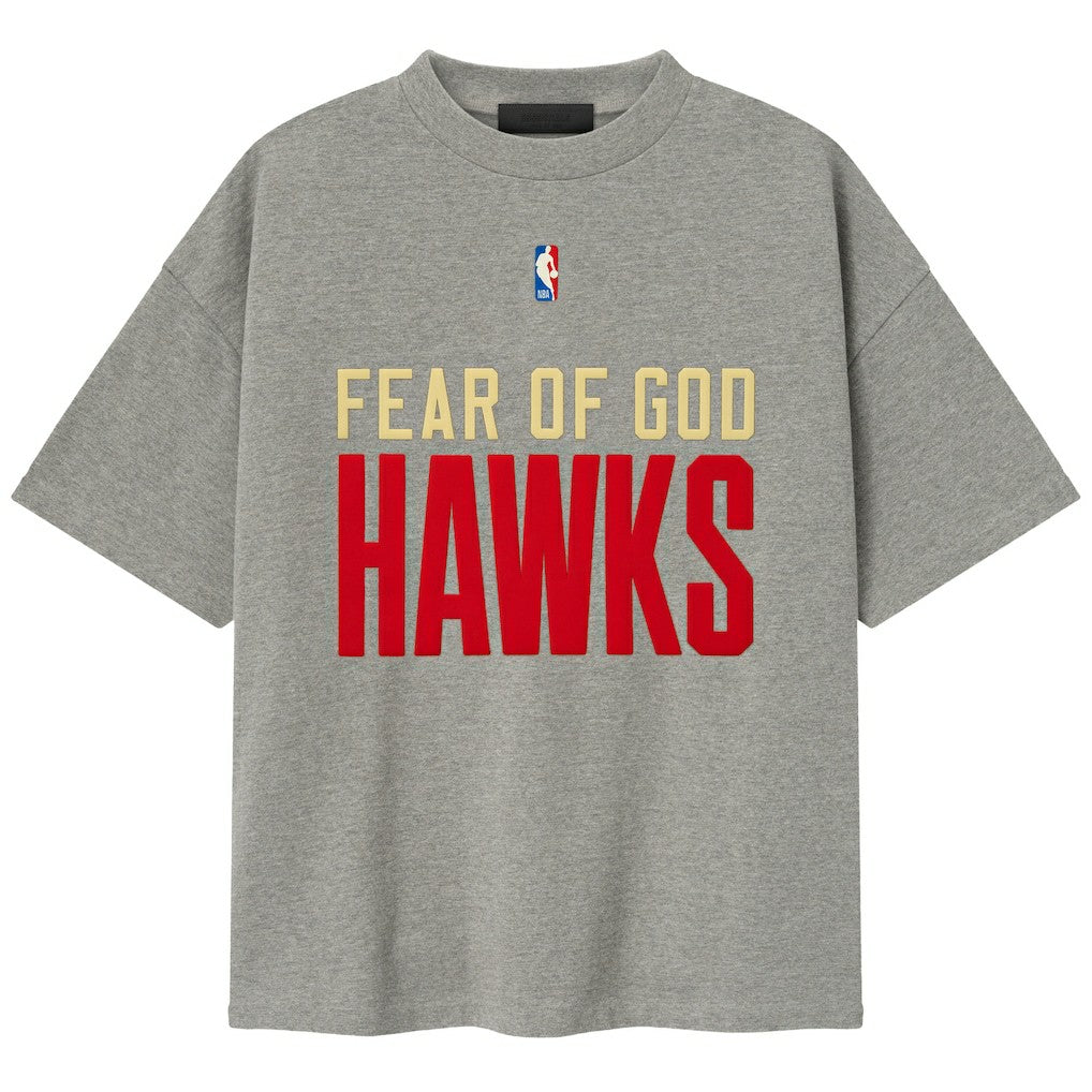 Atlanta Hawks Fear of God x NBA Unisex 90s T-Shirt - Heather Gray online