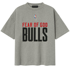 Chicago Bulls Fear of God x NBA Unisex 90s T-Shirt sale - Heather Gray discount