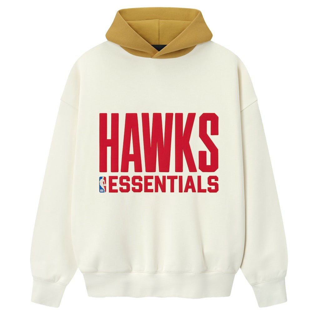 Atlanta Hawks Fear of God x NBA Unisex Sport Hoodie - Cream/Yellow cheap
