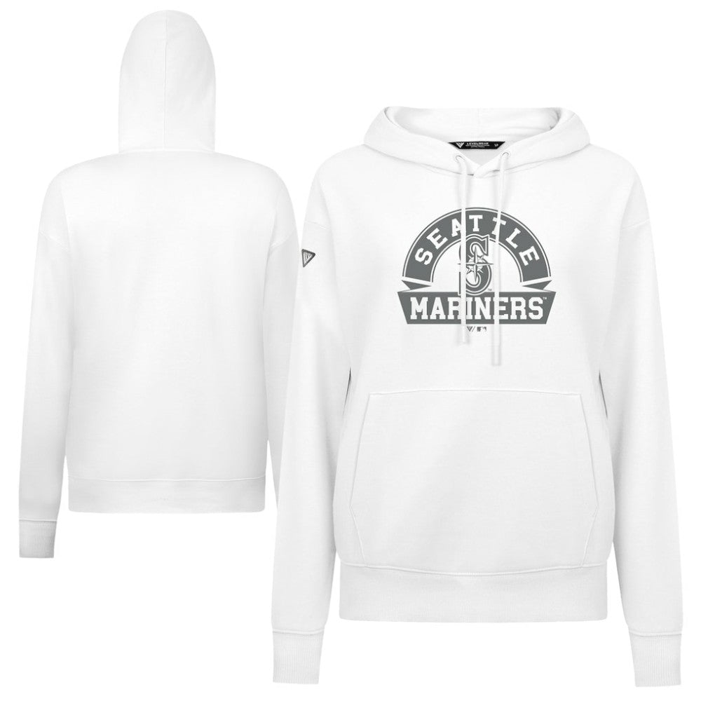 Seattle Mariners Levelwear Women's Adorn Banner Arch Hoodie - White