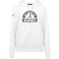 Atlanta Braves Levelwear Women's Adorn Banner Arch Hoodie - White