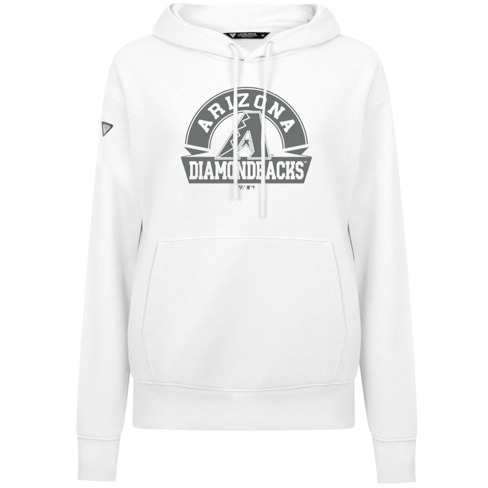 Arizona Diamondbacks Levelwear Women's Adorn Banner Arch Hoodie - White