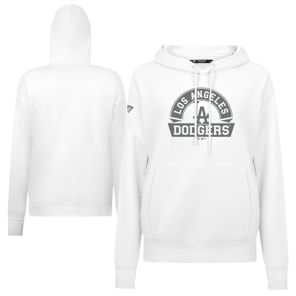 Los Angeles Dodgers Levelwear Women's Adorn Banner Arch Hoodie - White