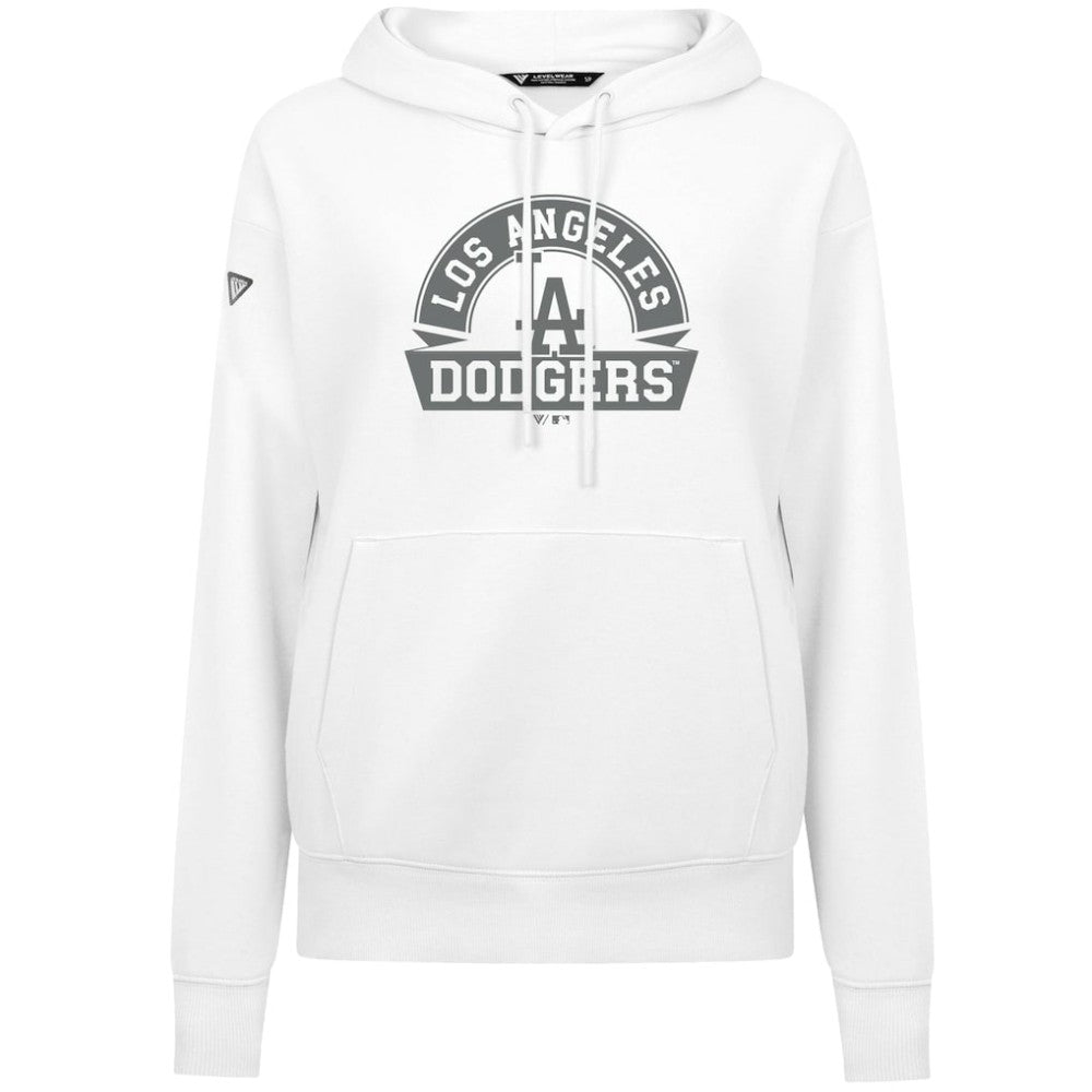 Los Angeles Dodgers Levelwear Women's Adorn Banner Arch Hoodie - White