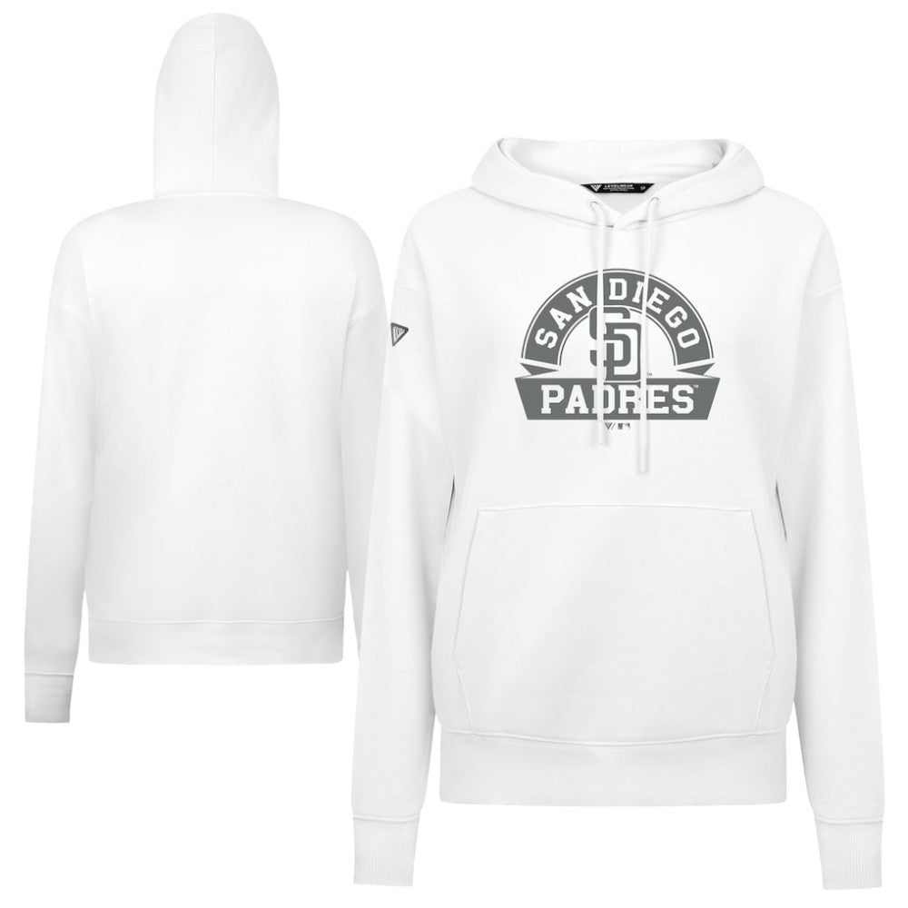 San Diego Padres Levelwear Women's Adorn Banner Arch Hoodie - White