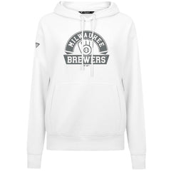 Milwaukee Brewers Levelwear Women's Adorn Banner Arch Hoodie - White