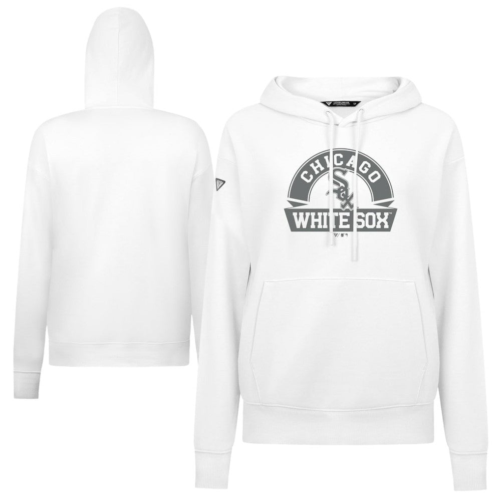 Chicago White Sox Levelwear Women's Adorn Banner Arch Hoodie - White
