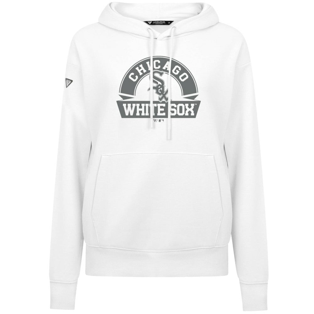 Chicago White Sox Levelwear Women's Adorn Banner Arch Hoodie - White