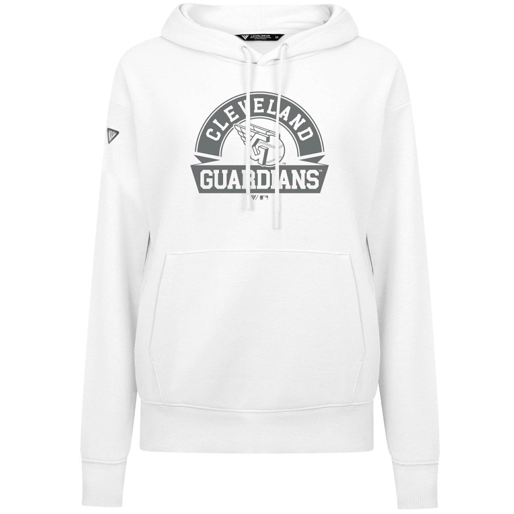 Cleveland Guardians Levelwear Women's Adorn Banner Arch Hoodie - White