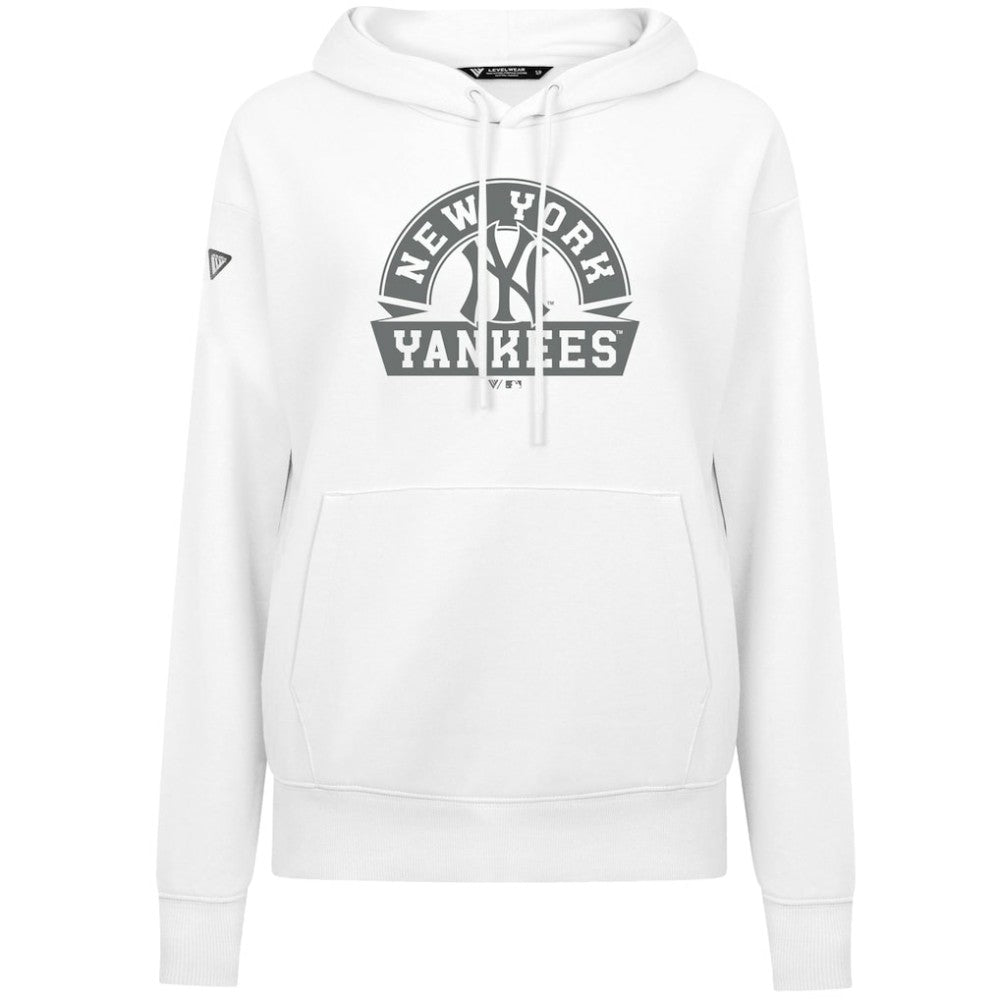 New York Yankees Levelwear Women's Adorn Banner Arch Hoodie - White