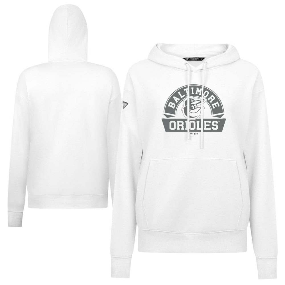 Baltimore Orioles Levelwear Women's Adorn Banner Arch Hoodie - White