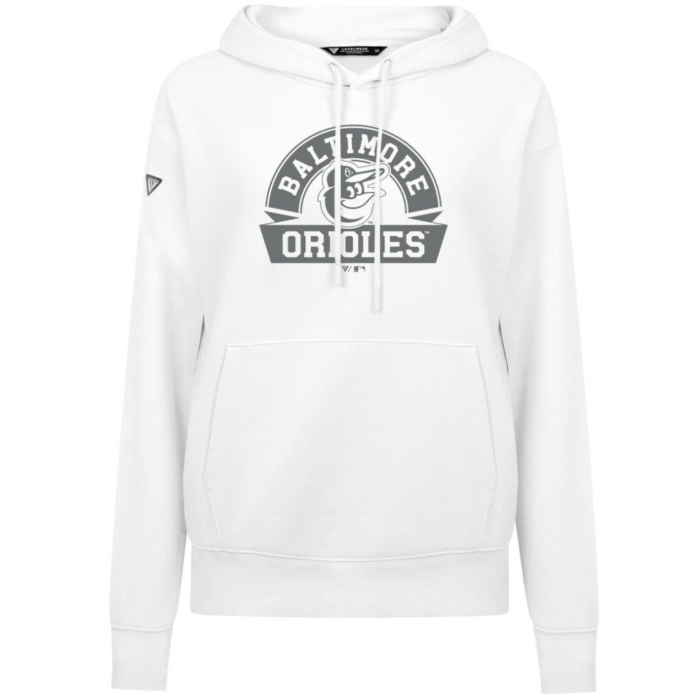 Baltimore Orioles Levelwear Women's Adorn Banner Arch Hoodie - White