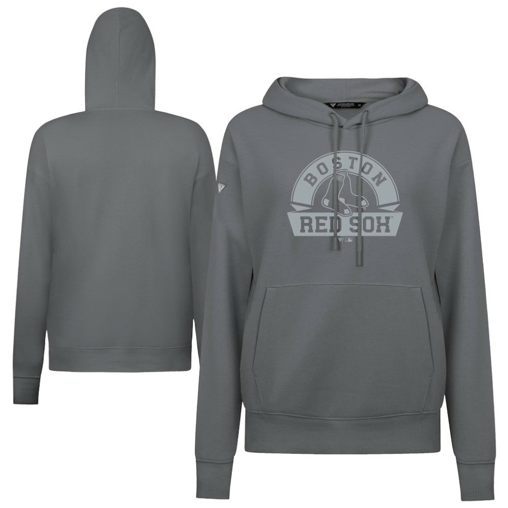 Boston Red Sox Levelwear Women's Adorn Banner Arch Hoodie - Stone