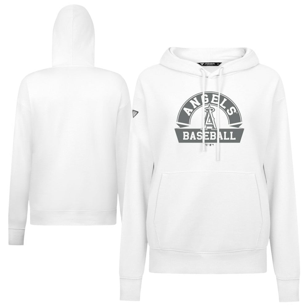 Los Angeles Angels Levelwear Women's Adorn Banner Arch Hoodie - White